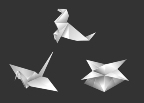 Оригами. Фигурки, бережно сложенные из листов бумаги.