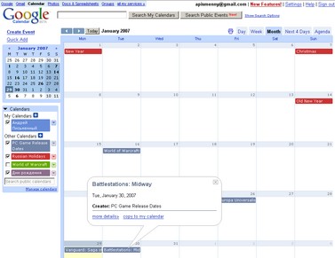 Планировщик Google Calendar