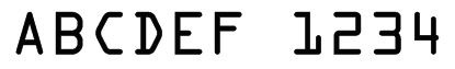 Пример машиночитаемого шрифта